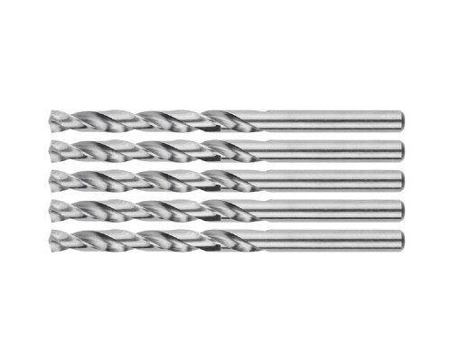 [Буры,сверла,долото] Сверла по металлу HSS шлифованные, угол заточки 135°, 6,5 x 101 мм (5 шт.) [35698М]