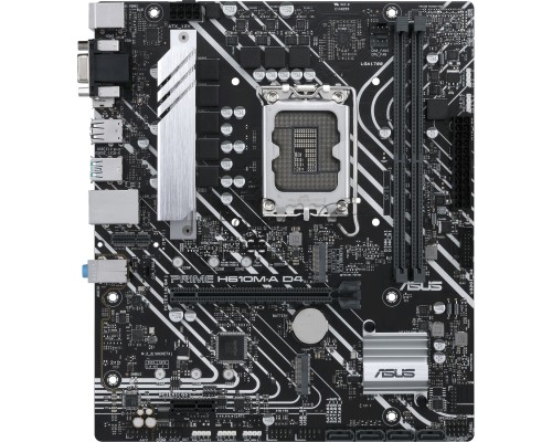 Материнская плата ASUS PRIME H610M-A D4-CSM, LGA 1700, Intel H610, 2xDDR4, 4xSATA, 2xM.2, 1xPCI-E 4.0 x16, 1xPCI-E x1, 1xDisplayPort, 1xD-Sub, 1xHDMI, 1x 1Gb LAN, 4xUSB-A 2.0, 2xUSB-A 3.2 Gen 1, 7.1, mATX