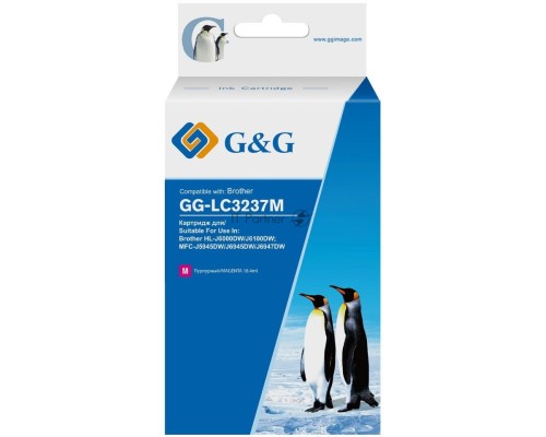 Картридж струйный G&G GG-LC3237M пурпурный (18.4мл) для Brother HL-J6000DW/J6100DW