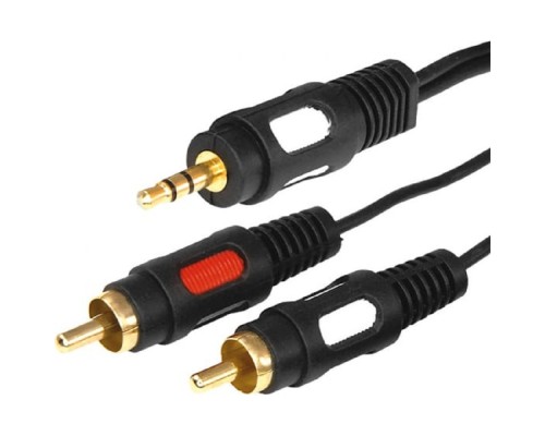 [кабели] Rexant (17-4234) Шнур Стерео 3,5мм - 2 RCA, 3м, Gold
