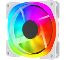Вентилятор Powercase (CM21-14W ARGB) White 140x140x25мм (PWM, 100шт./кор, 4pin +ARGB Sync, 800-1500±10% об/мин) Bulk