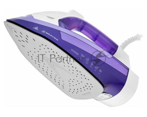 Паровой утюг BRAYER BR4004, 2400 Вт, 280 мл, 140 г/мин, керам.подошва, антикап, разбрызг, самоотчис