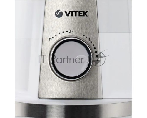 Блендер Vitek VT-8516 (MC) белый/серебро 1. Максимальная мощность 1000 Вт 2. Стеклянный кувшин объемом 1,5 л 3. 2 скоростных режима + режим PULSE