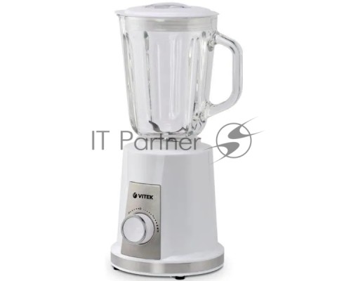 Блендер Vitek VT-8516 (MC) белый/серебро 1. Максимальная мощность 1000 Вт 2. Стеклянный кувшин объемом 1,5 л 3. 2 скоростных режима + режим PULSE