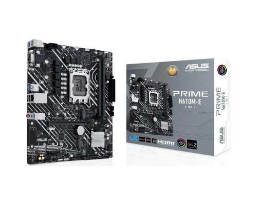 [Материнская плата] ASUS PRIME H610M-E CSM (Socket 1700, mATX, 2xDDR5(96GB),  VGA/DP/HDMI, 1xPCIe/4.0x16/1xPCIe 3.0/1xLAN, 4xSATA 6Gb/s, 2xM.2, 2xUSB 3.2, 2xUSB 2.0, 2xPS/2)