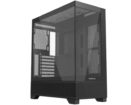 [Корпус] Powercase Корпус Powercase Luminous, Tempered Glass, чёрный, ATX  CLB-L0