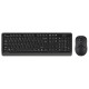 Клавиатура + мышь A4Tech Fstyler FG1012 клав:черный/серый мышь:черный USB беспроводная Multimedia