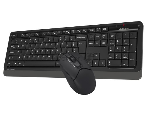 Клавиатура + мышь A4Tech Fstyler FG1012 клав:черный/серый мышь:черный USB беспроводная Multimedia