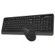 Клавиатура + мышь A4Tech Fstyler FG1012 клав:черный/серый мышь:черный USB беспроводная Multimedia
