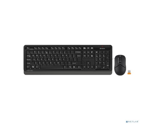 Клавиатура + мышь A4Tech Fstyler FG1012 клав:черный/серый мышь:черный USB беспроводная Multimedia