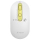 Мышь A4Tech Fstyler FG20 Daisy белый/желтый оптическая (2000dpi) беспроводная USB (4but)
