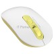 Мышь A4Tech Fstyler FG20 Daisy белый/желтый оптическая (2000dpi) беспроводная USB (4but)