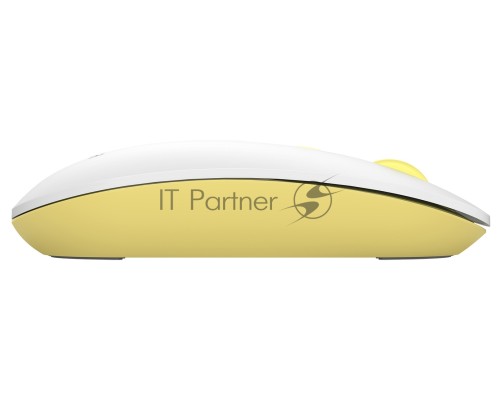 Мышь A4Tech Fstyler FG20 Daisy белый/желтый оптическая (2000dpi) беспроводная USB (4but)