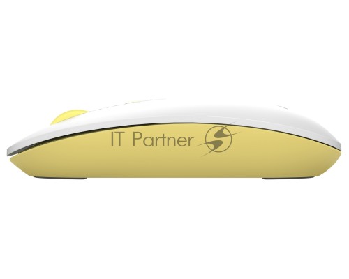 Мышь A4Tech Fstyler FG20 Daisy белый/желтый оптическая (2000dpi) беспроводная USB (4but)