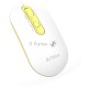 Мышь A4Tech Fstyler FG20 Daisy белый/желтый оптическая (2000dpi) беспроводная USB (4but)