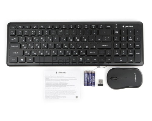 Комплект клавиатура+мышь беспроводные Gembird KBS-9200, 2.4ГГц