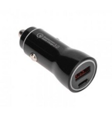 Rexant (18-1200) Автозарядка в прикуриватель АЗУ USB-A (QC 3.0)+USB-C (PD), 38Вт черная
