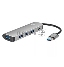 Адаптер концентратор USB 3.1 Type-A --> 4 USB3.0 Alum Shell HUB + PD , VCOM <CU4383A>
