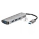 Адаптер концентратор USB 3.1 Type-A --> 4 USB3.0 Alum Shell HUB + PD , VCOM <CU4383A>