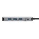 Адаптер концентратор USB 3.1 Type-A --> 4 USB3.0 Alum Shell HUB + PD , VCOM <CU4383A>