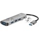 Адаптер концентратор USB 3.1 Type-A --> 4 USB3.0 Alum Shell HUB + PD , VCOM <CU4383A>