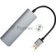 Адаптер концентратор USB 3.1 Type-A --> 4 USB3.0 Alum Shell HUB + PD , VCOM <CU4383A>