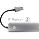 Адаптер концентратор USB 3.1 Type-A --> 4 USB3.0 Alum Shell HUB + PD , VCOM <CU4383A>