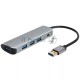 Адаптер концентратор USB 3.1 Type-A --> 4 USB3.0 Alum Shell HUB + PD , VCOM <CU4383A>