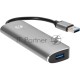 Адаптер концентратор USB 3.1 Type-A --> 4 USB3.0 Alum Shell HUB + PD , VCOM <CU4383A>