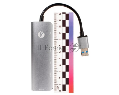 Адаптер концентратор USB 3.1 Type-A --> 4 USB3.0 Alum Shell HUB + PD , VCOM <CU4383A>