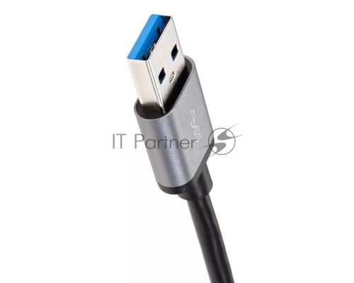 Адаптер концентратор USB 3.1 Type-A --> 4 USB3.0 Alum Shell HUB + PD , VCOM <CU4383A>