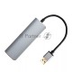 Адаптер концентратор USB 3.1 Type-A --> 4 USB3.0 Alum Shell HUB + PD , VCOM <CU4383A>