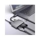 Кабель-концентратор USB3.1 TypeCm -->HDMI+USB3.0+PD+VGA Alum Grey 4K@30Hz, Telecom<TUC055>