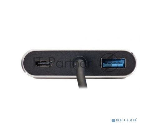 Кабель-концентратор USB3.1 TypeCm -->HDMI+USB3.0+PD+VGA Alum Grey 4K@30Hz, Telecom<TUC055>