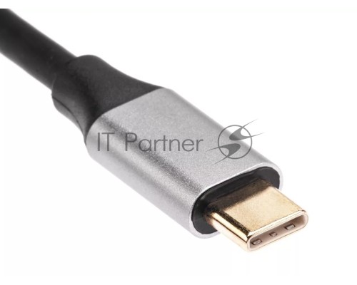 Кабель-концентратор USB3.1 TypeCm -->HDMI+USB3.0+PD+VGA Alum Grey 4K@30Hz, Telecom<TUC055>