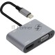 Адаптер USB Type-Cm-->VGA, HDMI 4k*30Hz, USB3.0, PD, Audio,iOpen (Aopen/Qust/VCOM)<ACU4511>