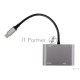 Адаптер USB Type-Cm-->VGA, HDMI 4k*30Hz, USB3.0, PD, Audio,iOpen (Aopen/Qust/VCOM)<ACU4511>