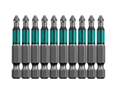 [Клещи ] Набор бит Kraftool 26124-2-50-10,  шестигранный (1/4HEX - E),  10шт