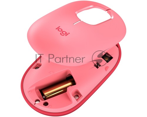 Мышь Logitech POP Mouse with emoji розовый/красный оптическая (4000dpi) беспроводная BT/Radio USB (4but)