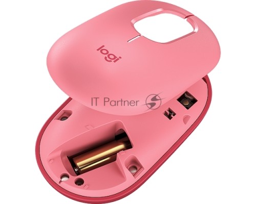 Мышь Logitech POP Mouse with emoji розовый/красный оптическая (4000dpi) беспроводная BT/Radio USB (4but)