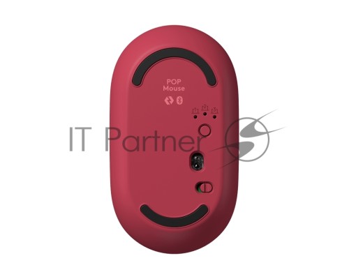 Мышь Logitech POP Mouse with emoji розовый/красный оптическая (4000dpi) беспроводная BT/Radio USB (4but)