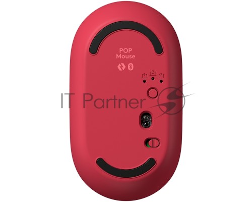 Мышь Logitech POP Mouse with emoji розовый/красный оптическая (4000dpi) беспроводная BT/Radio USB (4but)