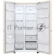 Холодильник LG GC-B257JEYV двухкамерный бежевый глянц. инвертер Side-by-Side 414/229л морозилка сбоку