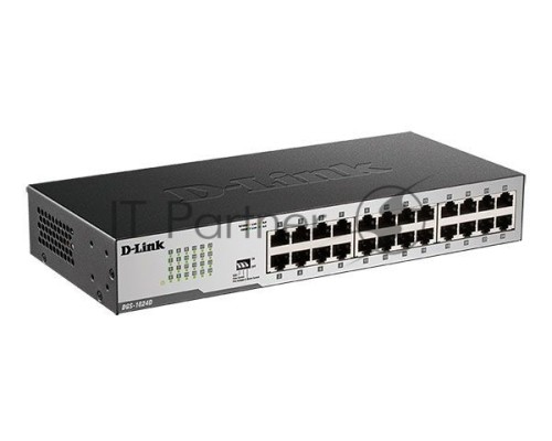 Неуправляемый коммутатор D-Link DGS-1024D/I2A с 24 портами 10/100/1000Base-T