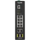 Промышленный управляемый коммутатор D-Link DIS-200G-12PS/A2A 2 уровня с 10 портами 10/100/1000Base-T и 2 портами 1000Base-X SFP (8 портов с поддержкой PoE 802.3af/802.3at (30 Вт), PoE-бюджет до 240Вт)
