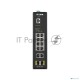 Промышленный управляемый коммутатор D-Link DIS-200G-12PS/A2A 2 уровня с 10 портами 10/100/1000Base-T и 2 портами 1000Base-X SFP (8 портов с поддержкой PoE 802.3af/802.3at (30 Вт), PoE-бюджет до 240Вт)
