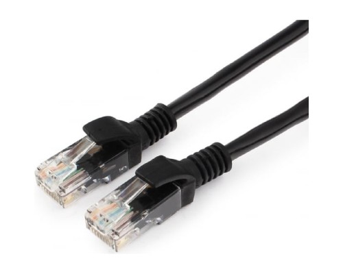 [Коммутационный шнур] Cablexpert PP12-1.5M/BK Патч-корд UTP кат.5e, 1.5м, литой, многожильный (чёрный)