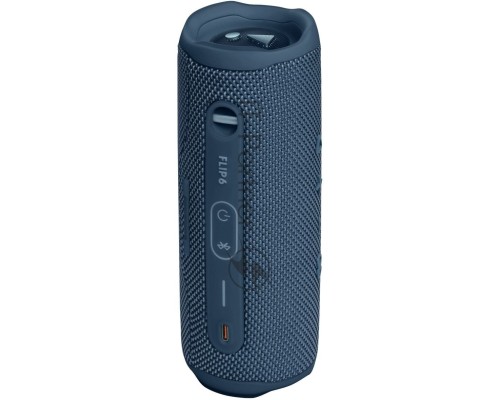 Портативная акустика JBL Flip 6 синий, Bluetooth 5.1, время воспроизведения 12 ч, емкость аккумулятора 4800 mAh, время заряда 2,5 ч, цвет синий