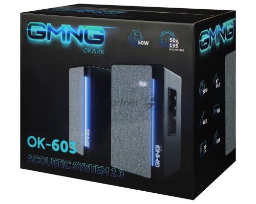 Колонки GMNG OK-603 2.0 черный 50Вт BT