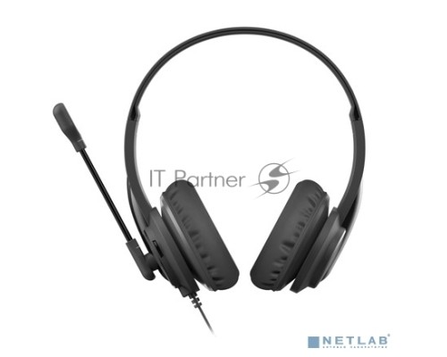 Наушники с микрофоном A4Tech HU-10 черный 2м накладные USB оголовье